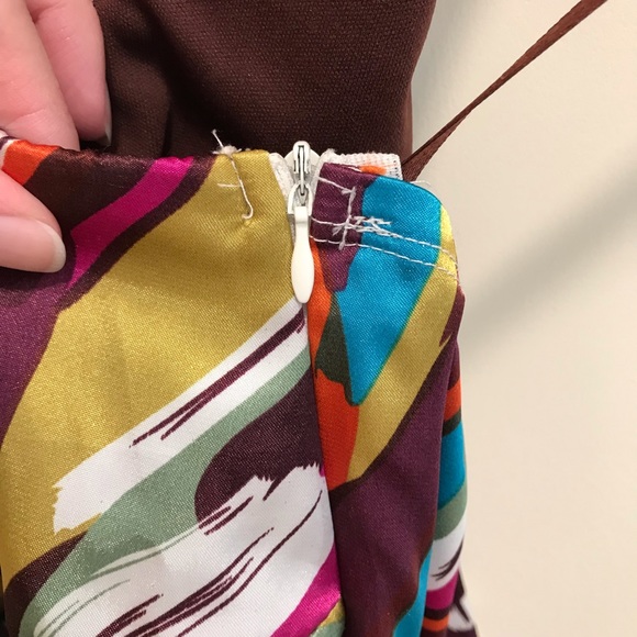 COLOR SPLASH HALTER DRESS - Picture 6 of 8